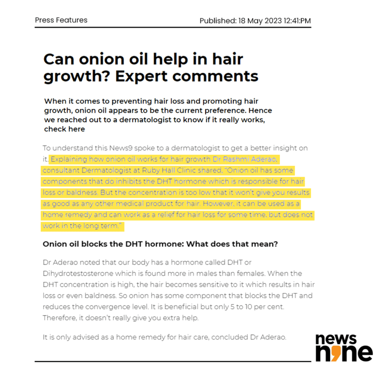 Can onion oil help in hair growth?